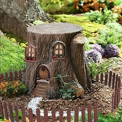 8pcs Mini Fairy Door And Window Set for Garden Bonsai Terrarium