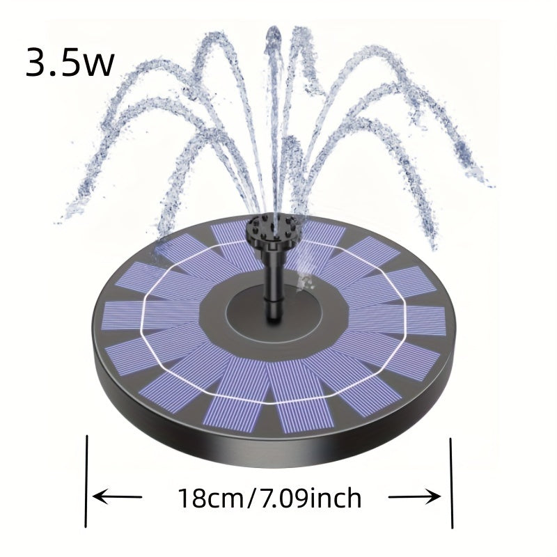 3W Solar Bird Bath Fountains w/8 Nozzles & 4 Rods