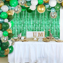 Christmas Rain Curtain Golden Metallic Foil Curtains