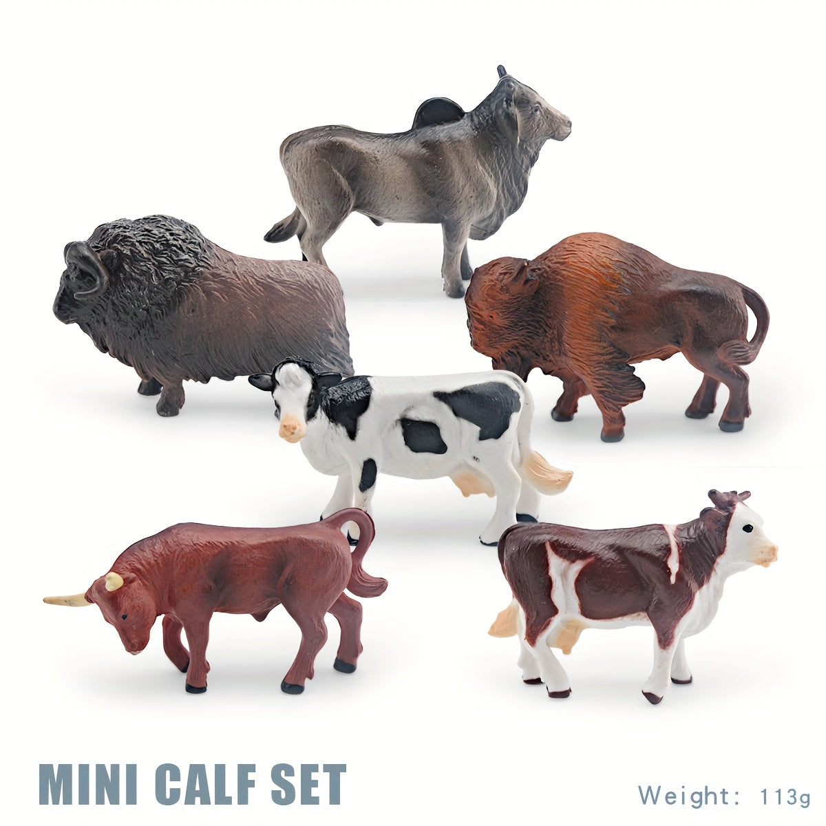 Wild Animal Figurine Set Mixed PVC for Kids' Cognitive Development