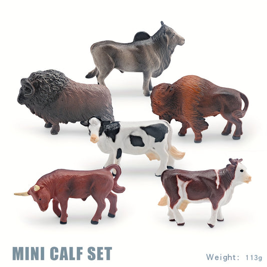 Wild Animal Figurine Set Mixed PVC for Kids' Cognitive Development