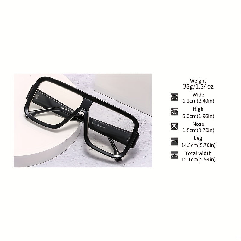 Men's Square Frame Anti Light Glasses for Party