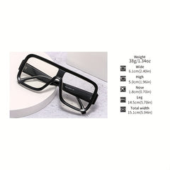 Men's Square Frame Anti Light Glasses for Party