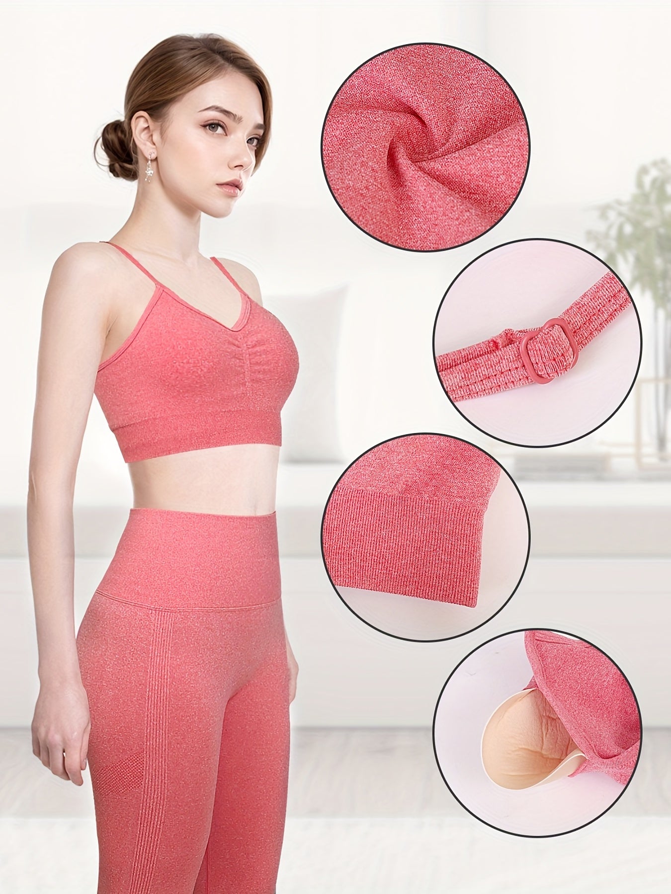 High Stretch Yoga Set Crop Top & Leggings Sporty Suit