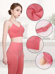 High Stretch Yoga Set Crop Top & Leggings Sporty Suit
