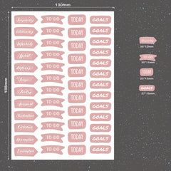 9 Sheets Paper Stickers For Bullet Journals Planner BUJO