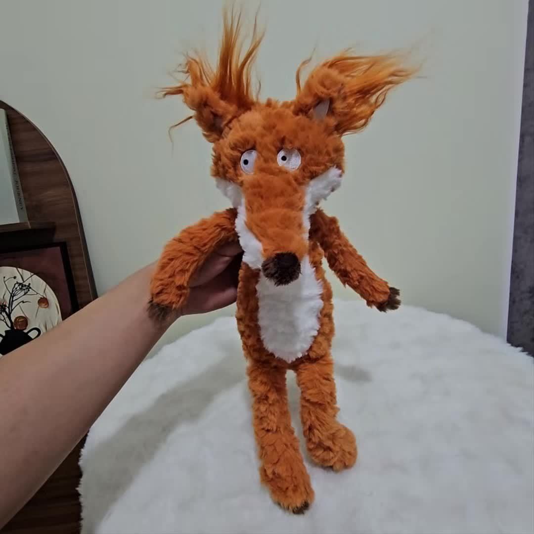 JIAJCHUF Fox Stuffed Animal Plush Toy with Expressive Eyes & Fluffy Ears