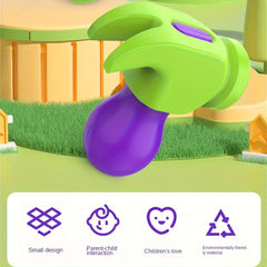Portable 3D Radish Hammer Decompression Toy for Parent-child Interaction