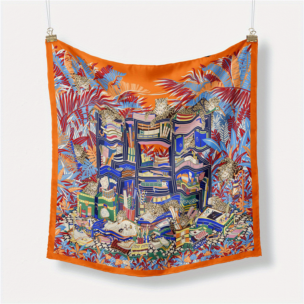 Leopard Graphic Bandana Neckerchief Scarf Boho Head Wrap