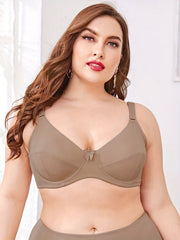 Bow Front Solid Bra Women's Full Coverage Bralette