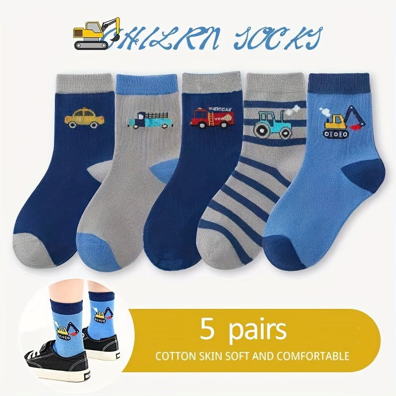 Boys Kids Breathable Socks Cartoon Pattern Casual Sports Socks