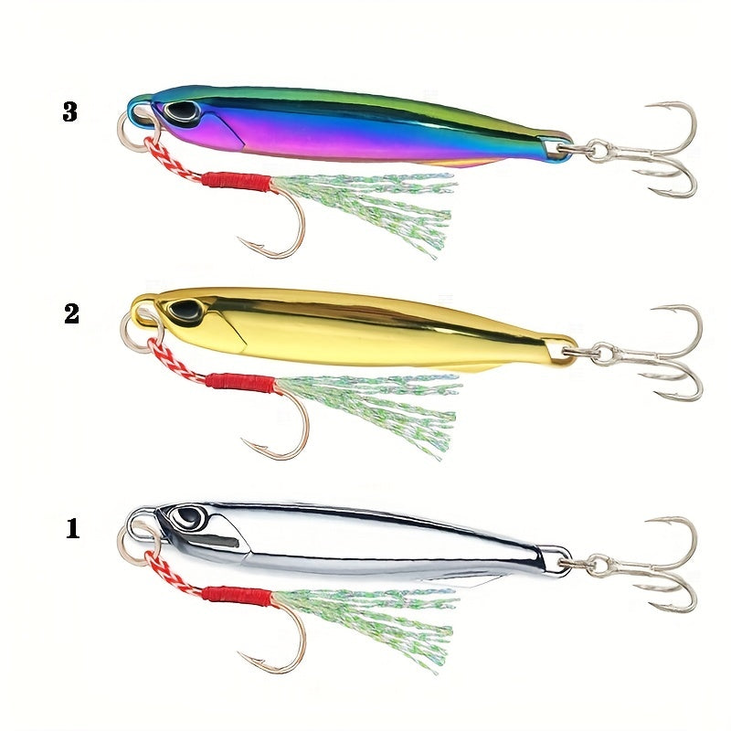 Sea Fishing Slow Jig Metal Jigging Spoon 3D Print Laser Artificial Bait Boat Fis