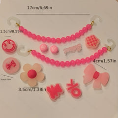 Pink Bear Shoe Charms for Clogs Garden Shoes DIY Accessories