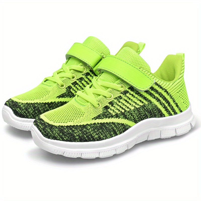 Kids Knit Sneakers with Fastener Athletic Shoes
