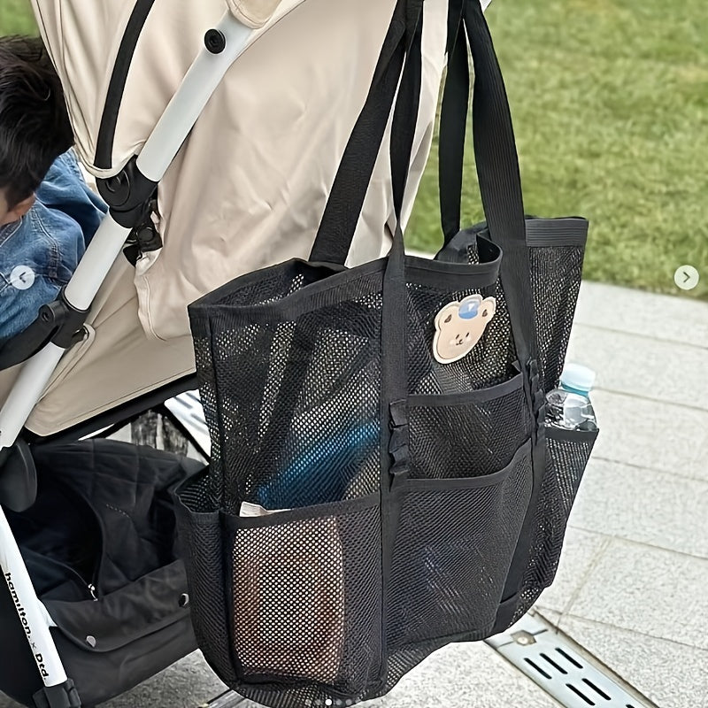 Large Capacity Cartoon Diaper Bag Organizer with Bottle Holder