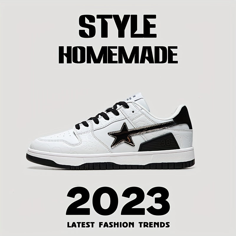 Men's Block Star Low Top Lace up Skate Shoes