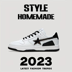 Men's Block Star Low Top Lace up Skate Shoes