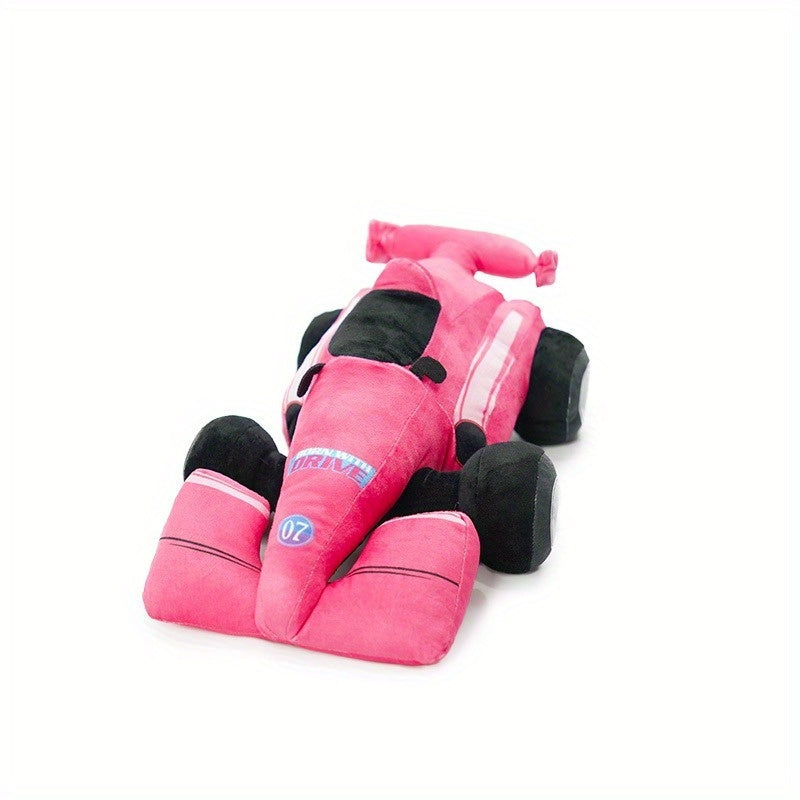Red Racing Plush Toy Car Doll Pillow Stuffed Animal Home Decor