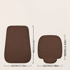 Flax Car Seat Cover Protector Linen Front Rear Back Cushion Pad Mat