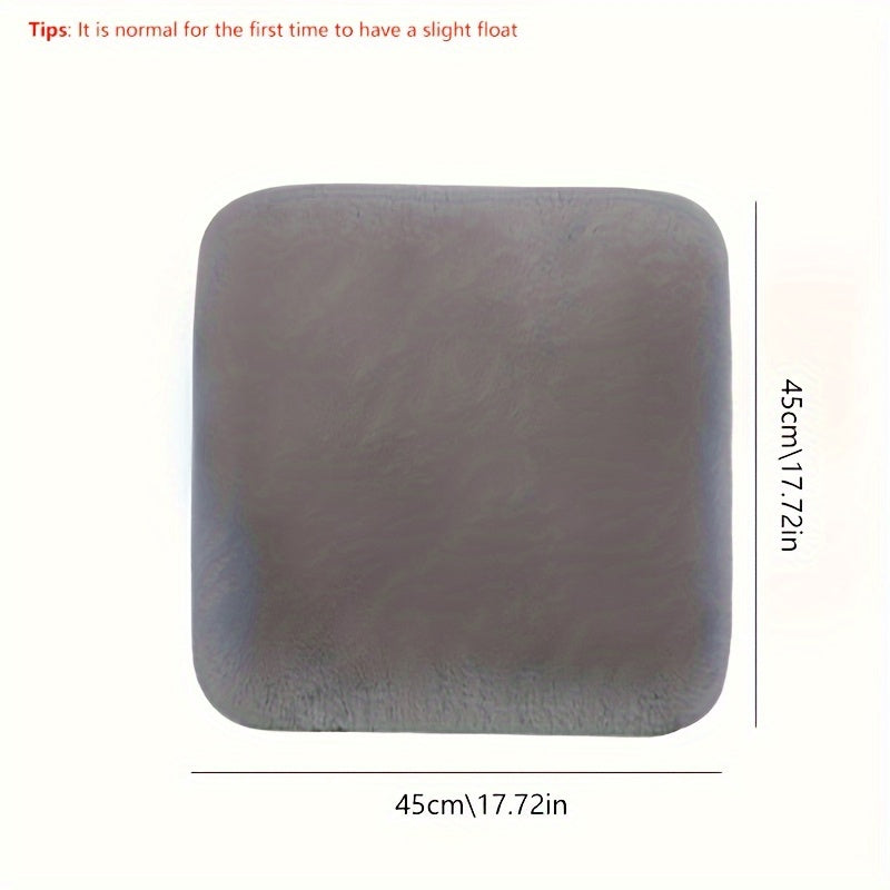 Grey Car Seat Cushion Winter Plush Short Hair Non-slip Cushion