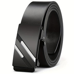 Men's Leather Auto Buckle Belt Boyfriend Husband Father Gift