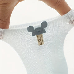 3 Pairs Casual Bow Knit Socks Soft Comfortable Elastic Thin Cotton Socks