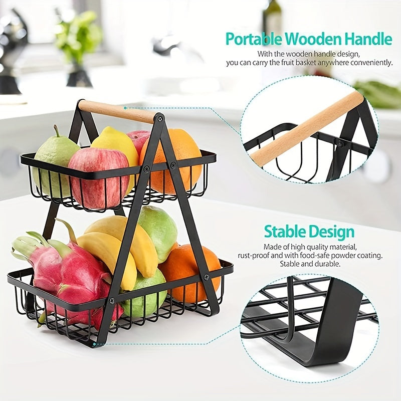 Detachable Storage Rack Fruit And Vegetable Storage Basket Iron Storage Box