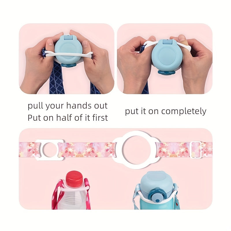 Adjustable Thermal Transfer Bottle Strap for Beverages Hands Convenience