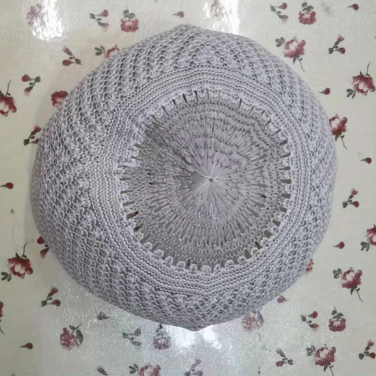 Men's Winter Woven Hat Ethnic Style Warm Beanie Checked Jacquard Hat