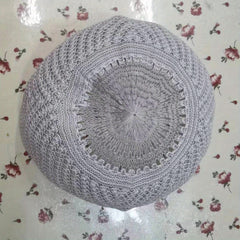 Men's Winter Woven Hat Ethnic Style Warm Beanie Checked Jacquard Hat