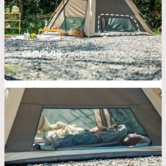 Beach Camping Tent for 2-3 Person Sun Shelters Portable Tent with Two Doors
