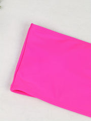 Strapless Bikini Set Plain Stretchy Minimalism Swimsuit
