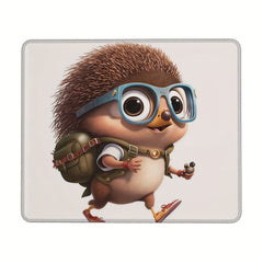 Small Hedgehog Pattern Square 20x24cm Mouse Pad Non-slip Rubber Lock Edge