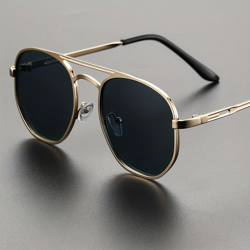 Men's Vintage Double Beam Sunglasses UV Protection