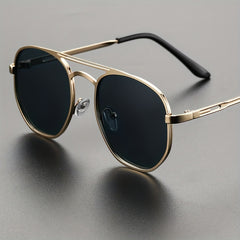 Men's Vintage Double Beam Sunglasses UV Protection