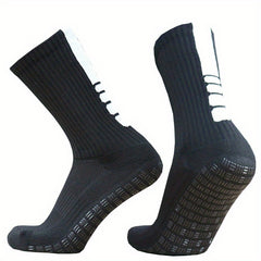 Striped Breathable Football Socks Non-slip Silicone Outdoor Sports Training