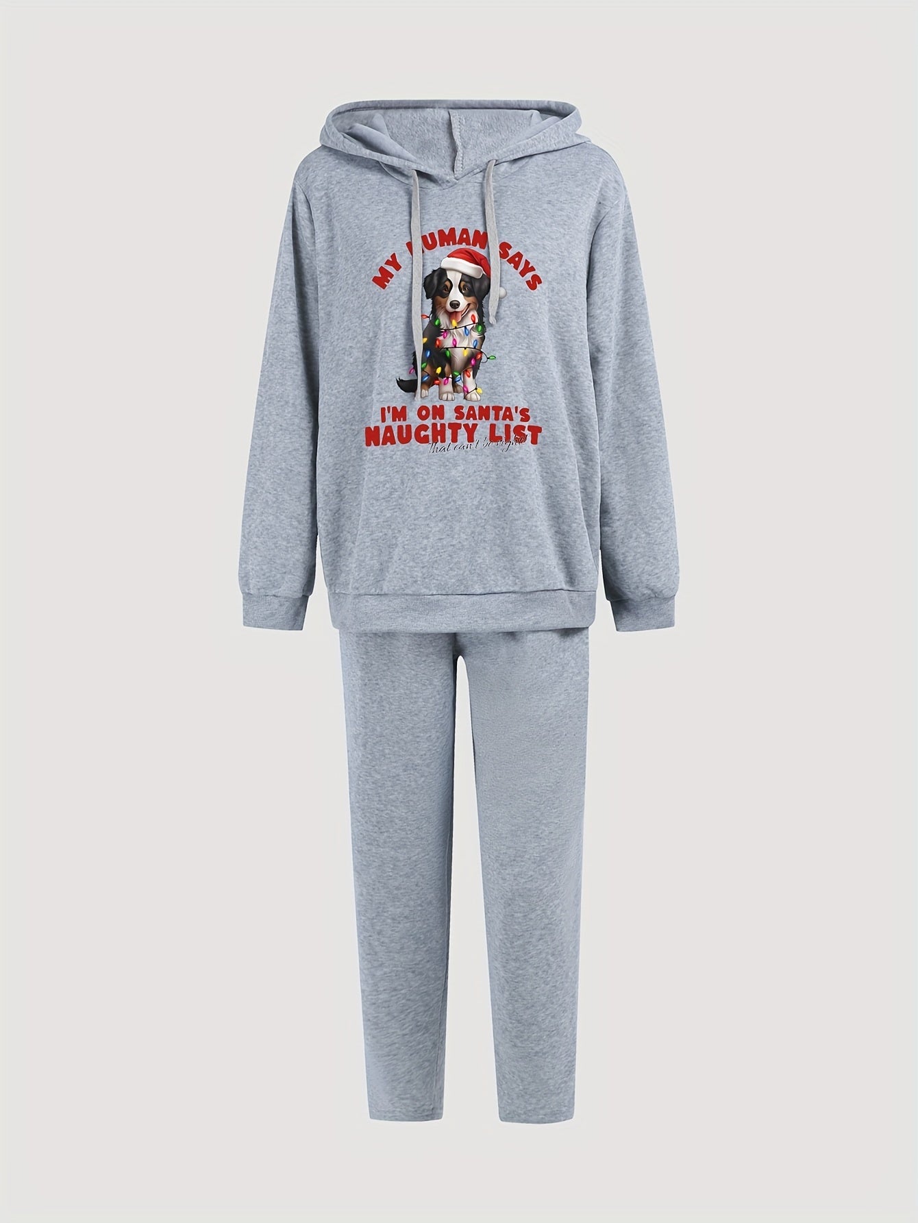 Christmas Outfits Women's Hooded Sweatshirt & Sweatpants Set