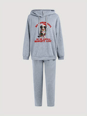 Christmas Outfits Women's Hooded Sweatshirt & Sweatpants Set