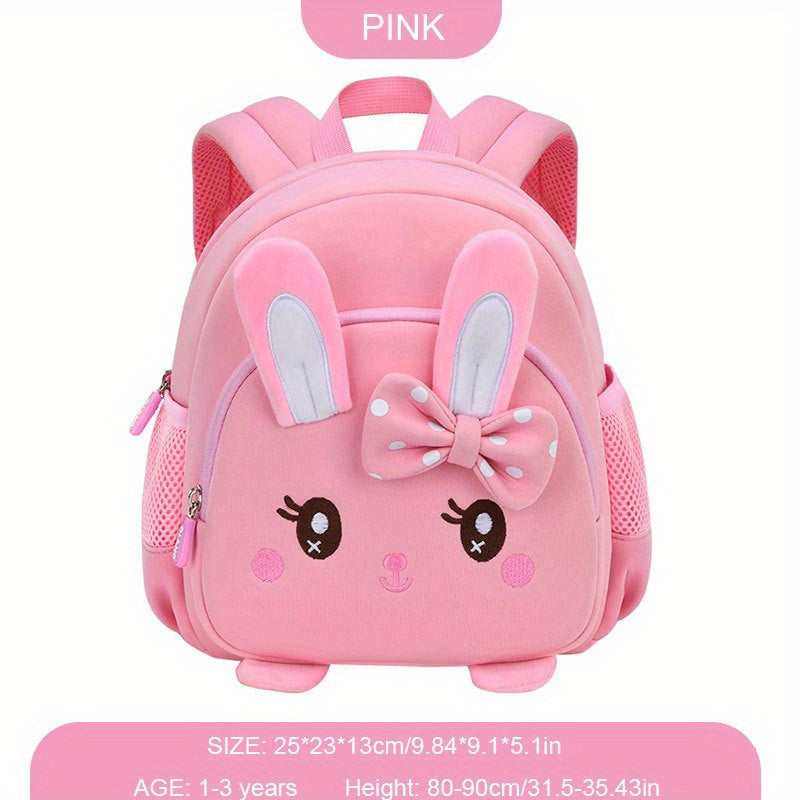 3D Cartoon Rabbit Kids Backpack for School Boys Girls
