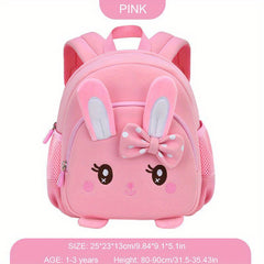 3D Cartoon Rabbit Kids Backpack for School Boys Girls