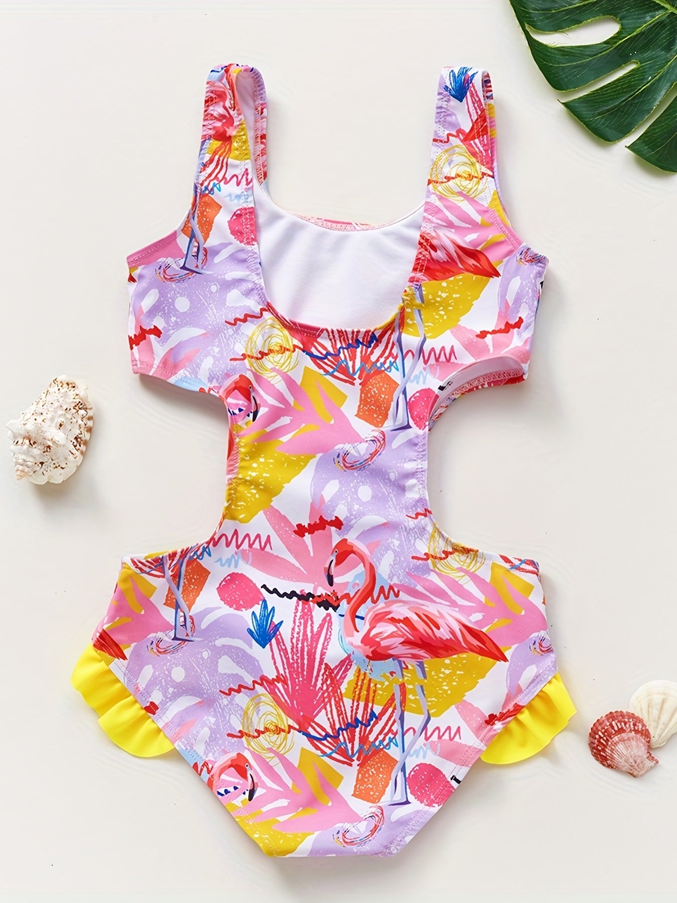 Toddler Girls Flamingo One Piece Swimsuit