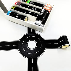28pcs DIY Road Sign Sticker Set Traffic Rules Game Toys Car Educational Crafts