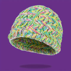 Candy Gradient Knit Hat Casual Beanie Warm Skull Cap Crochet Beanies