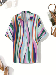 Women's Stripe Print Blouse