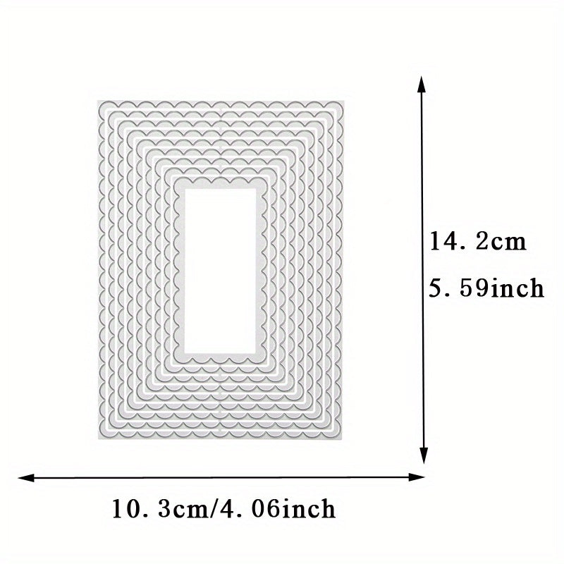 9pcs Polygonal Frames Metal Cutting Dies DIY Scrapbooking Craft Decoration