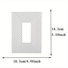 9pcs Polygonal Frames Metal Cutting Dies DIY Scrapbooking Craft Decoration