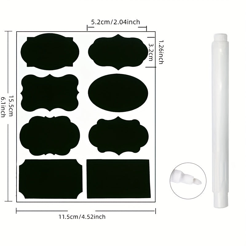 120pcs Erasable Blackboard Stickers Self Adhesive Waterproof Labels