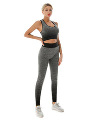 Gradient Sports Bra & High Waist Yoga Leggings Set