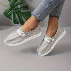 Women's Canvas Casual Lace Up Sneakers Lightweight Loafers