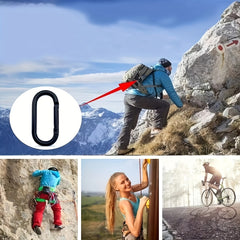 10pcs Carabiner Clips Chain Connectors With Key Rings for Outdoor Activities